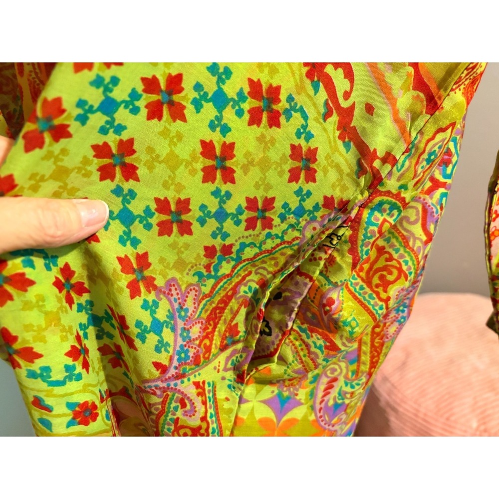 RAJ Paisley Multicolor Kimono Cover, with Pockets,  One Size - NWT - Picture 4 of 5